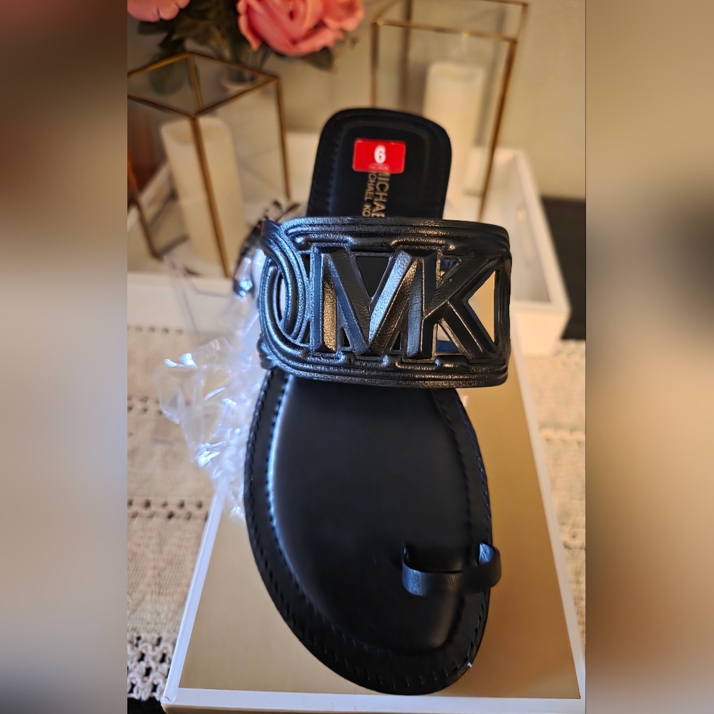 Michael Kors Black Logo Men's Sandals